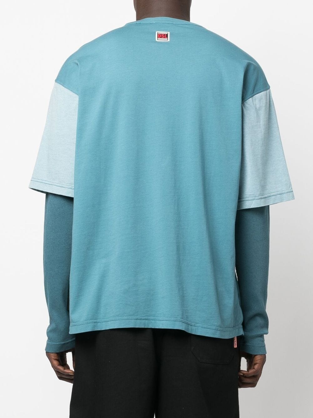 panelled long-sleeved T-shirt - 4