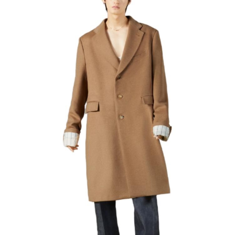 Gucci Camelhair Coat With Gucci Cities Label 'Light Brown' 753089-ZAHGS-2250 - 2