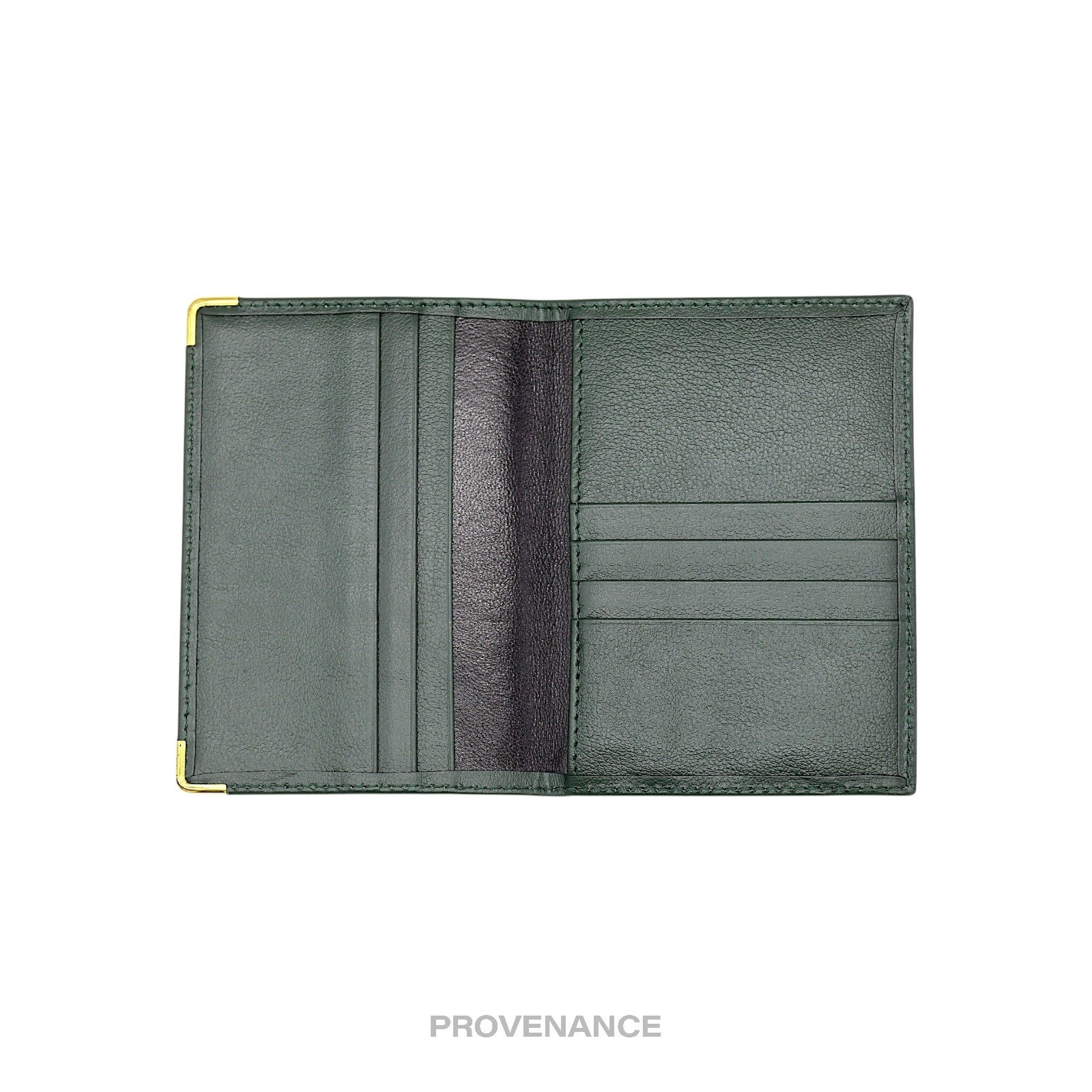 Rolex Crown Passport Wallet - Forest Green Leather R - 5