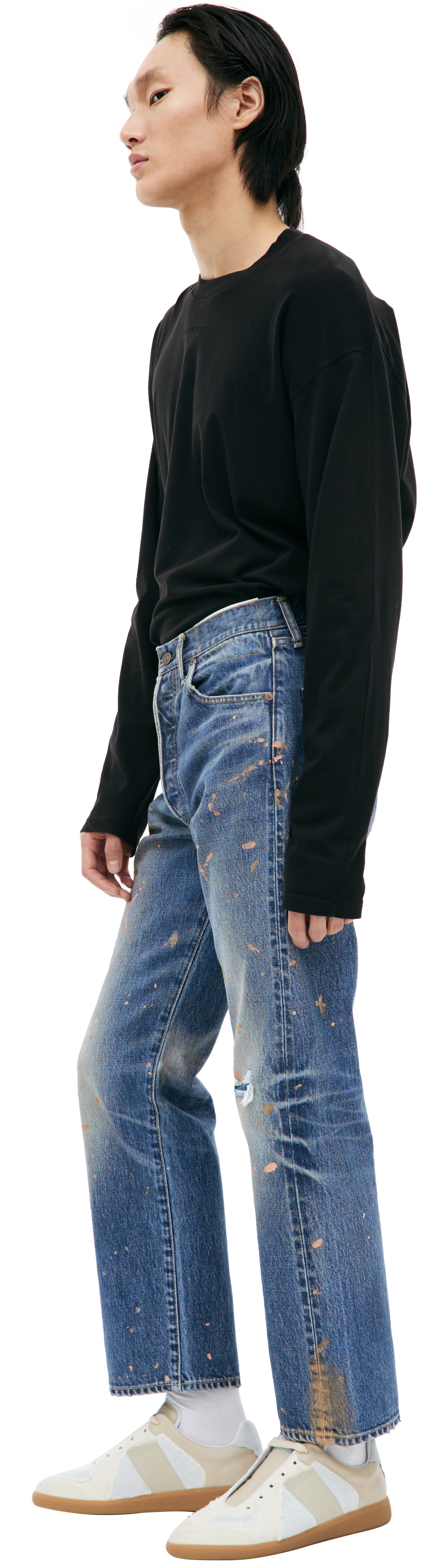 BLUE PAINT EFFECT JEANS - 2