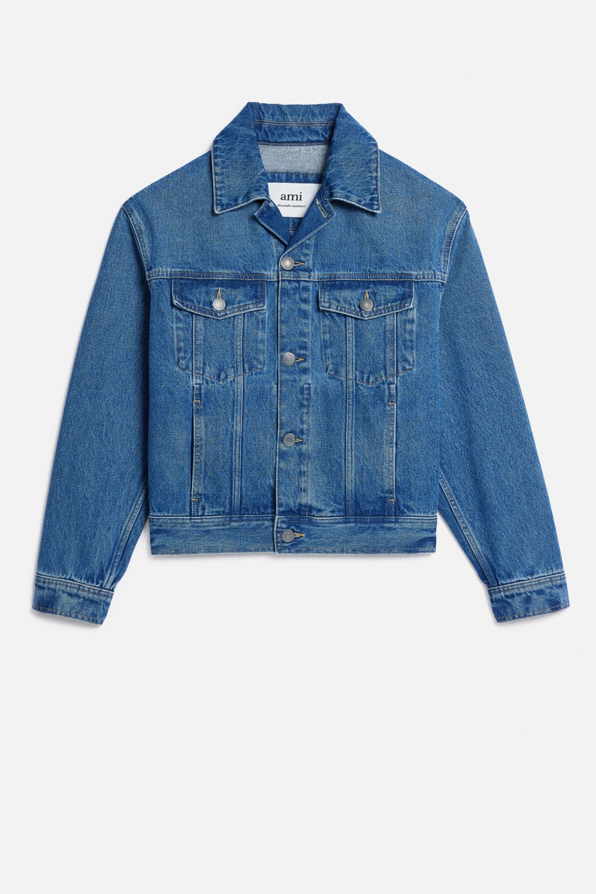 AMI Paris Boxy Fit Denim Jacket | REVERSIBLE