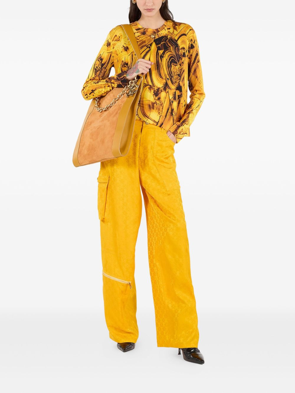 patterned cargo trousers - 2