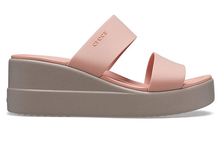 (WMNS) Crocs Brooklyn Lightweight Pale Pink Sandals 206219-6RL - 2