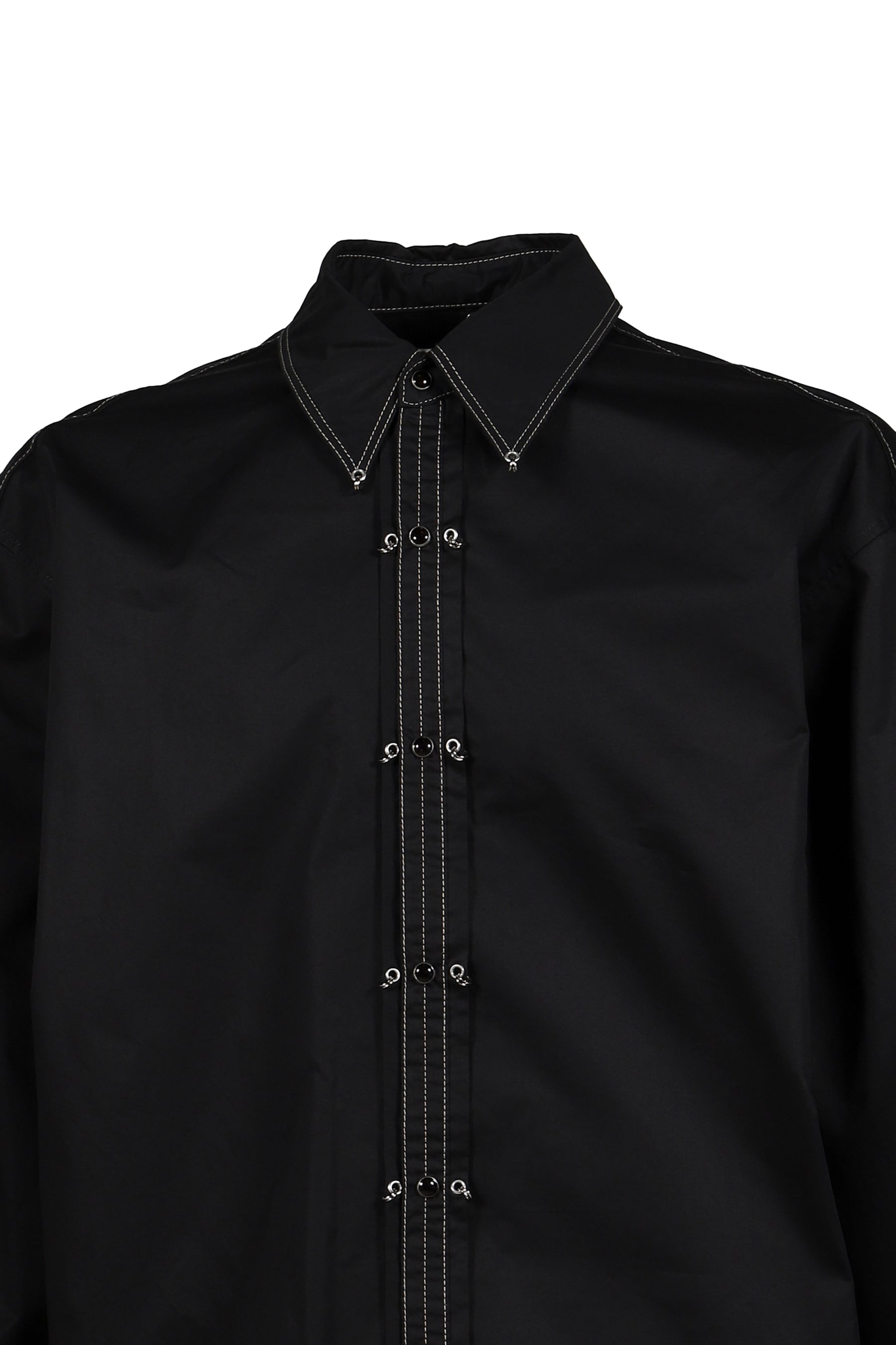 EMBELLISHED METAL SHIRT / BLK - 8