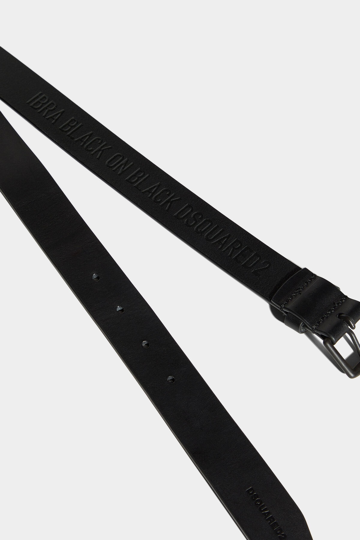 IBRA BLACK ON BLACK BUCKLE BELT - 3