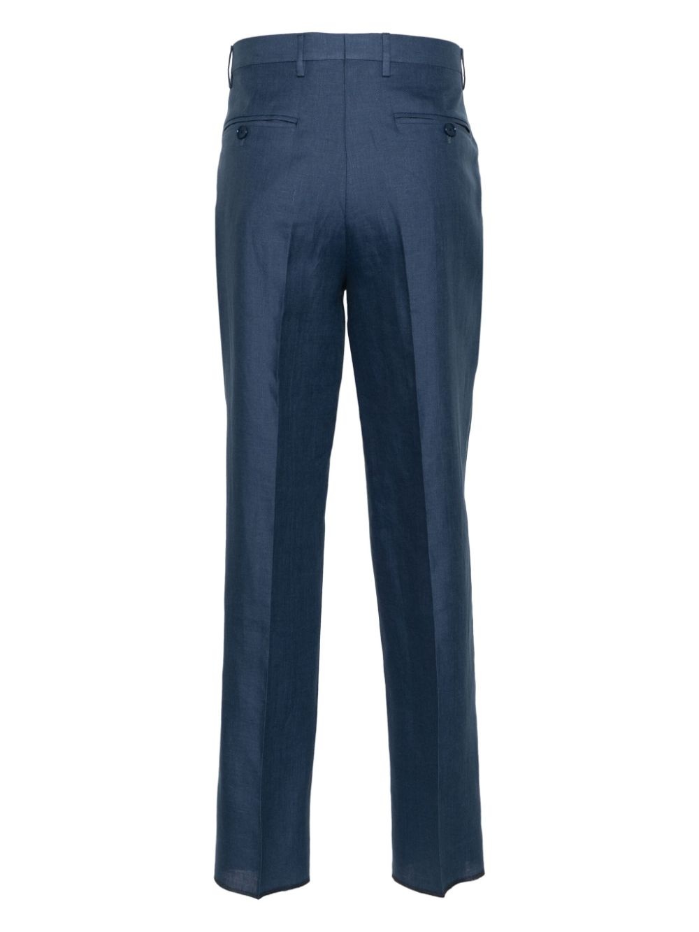tapered linen-blend trousers - 2
