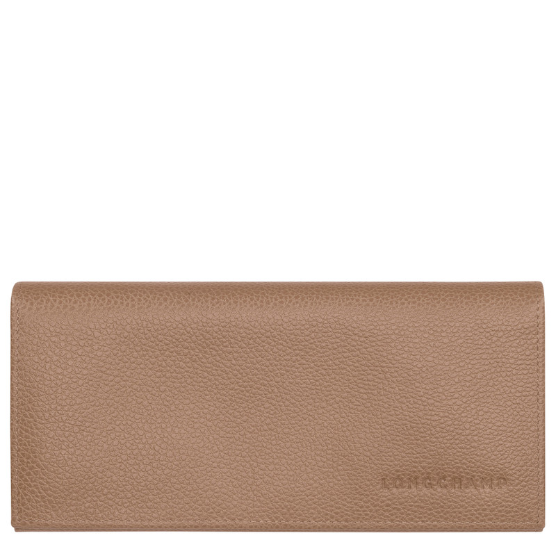 Le Foulonné Long continental wallet Biscuit - Leather 1