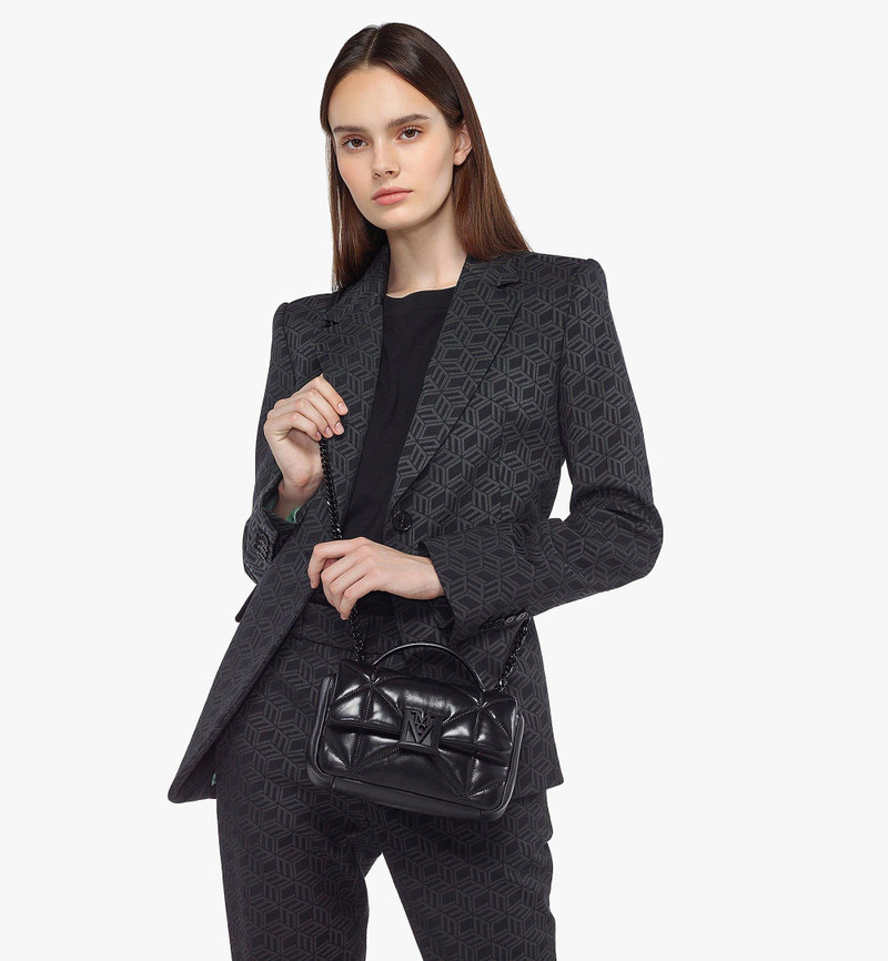 Travia Satchel in Cloud Quilted Leather 6