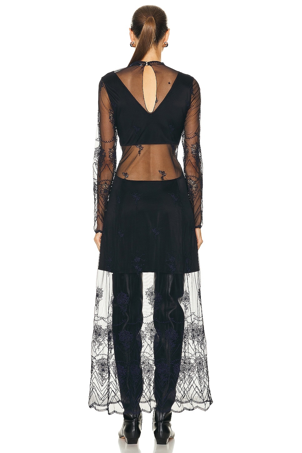 Embroidery Maxi Dress - 3