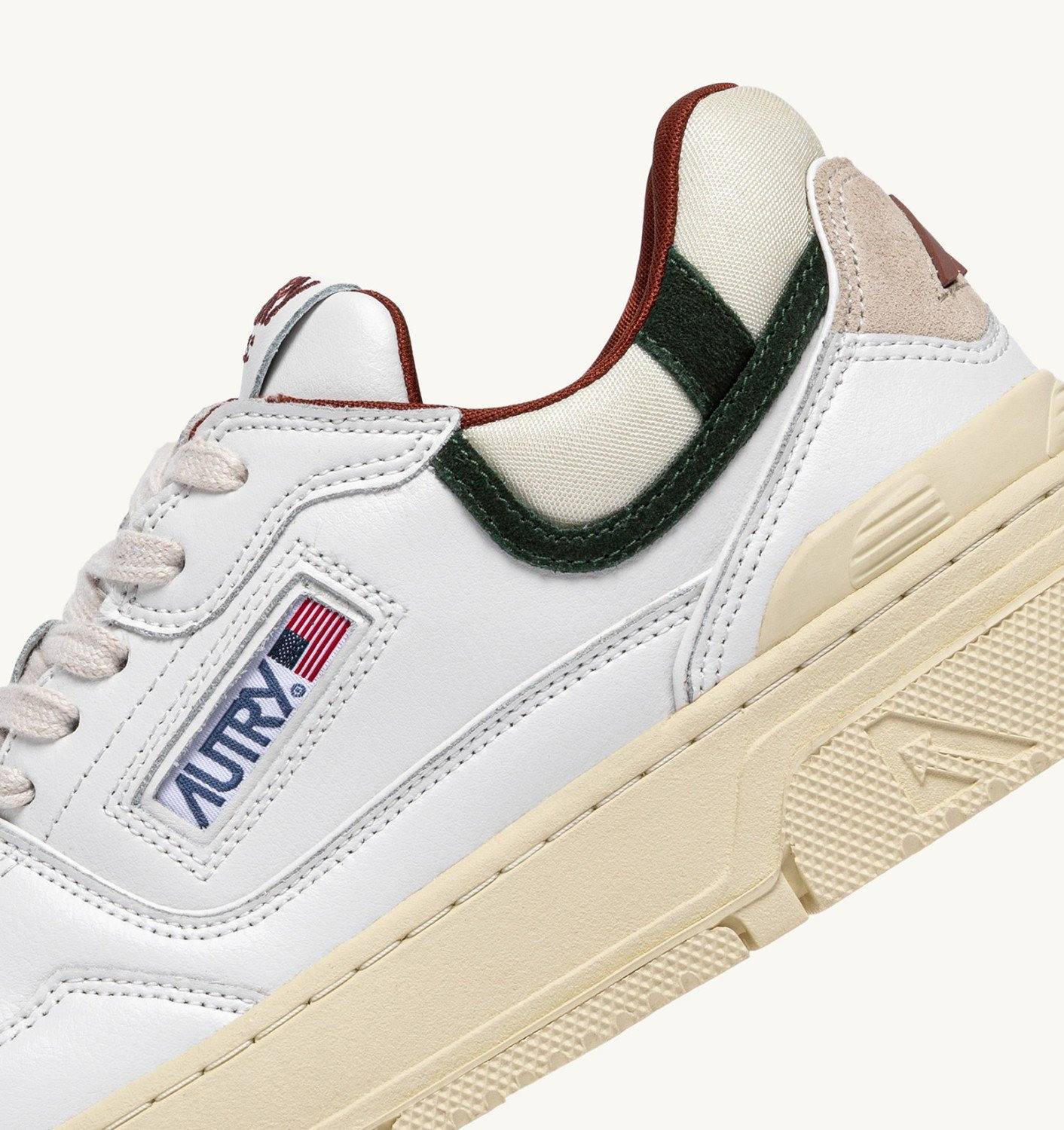 CLC LOW SNEAKERS IN WHITE SEQUOIA AND MOUNTAIN LEATHER - 6
