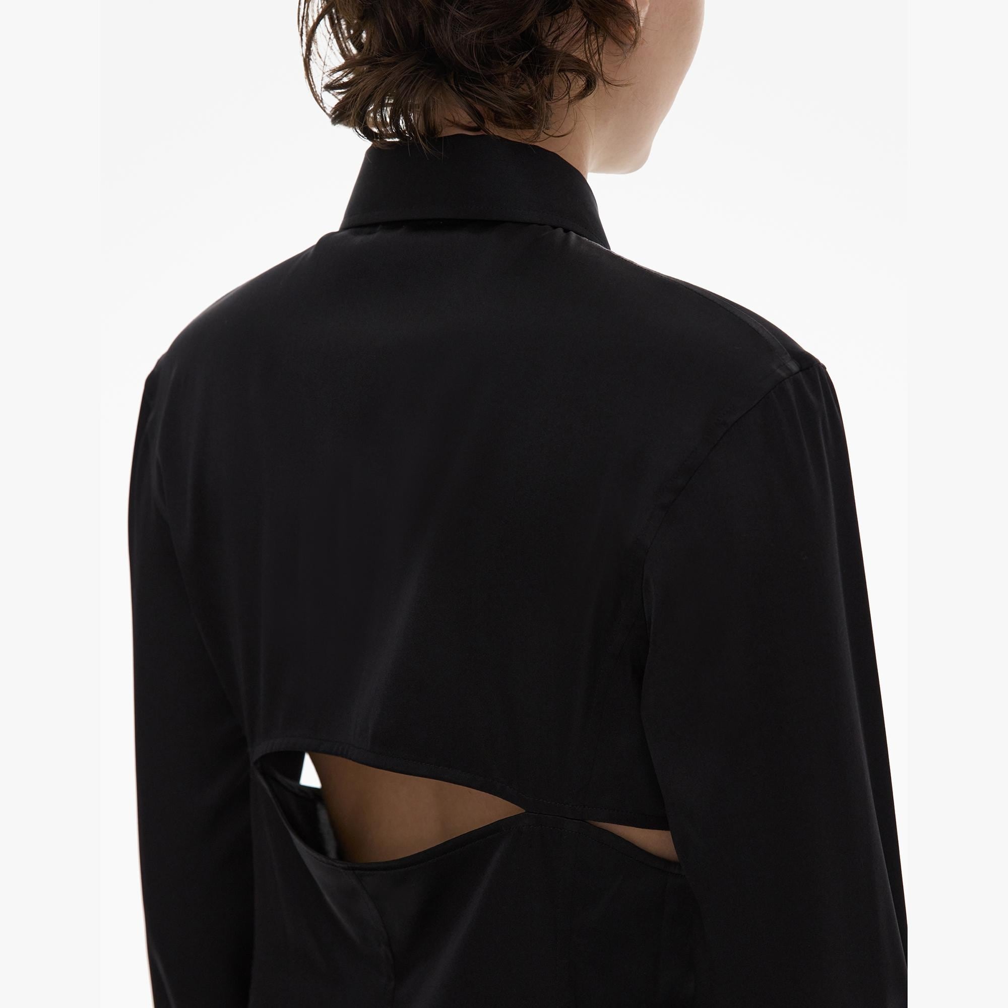 STRETCH SILK SLASH SHIRT - 6