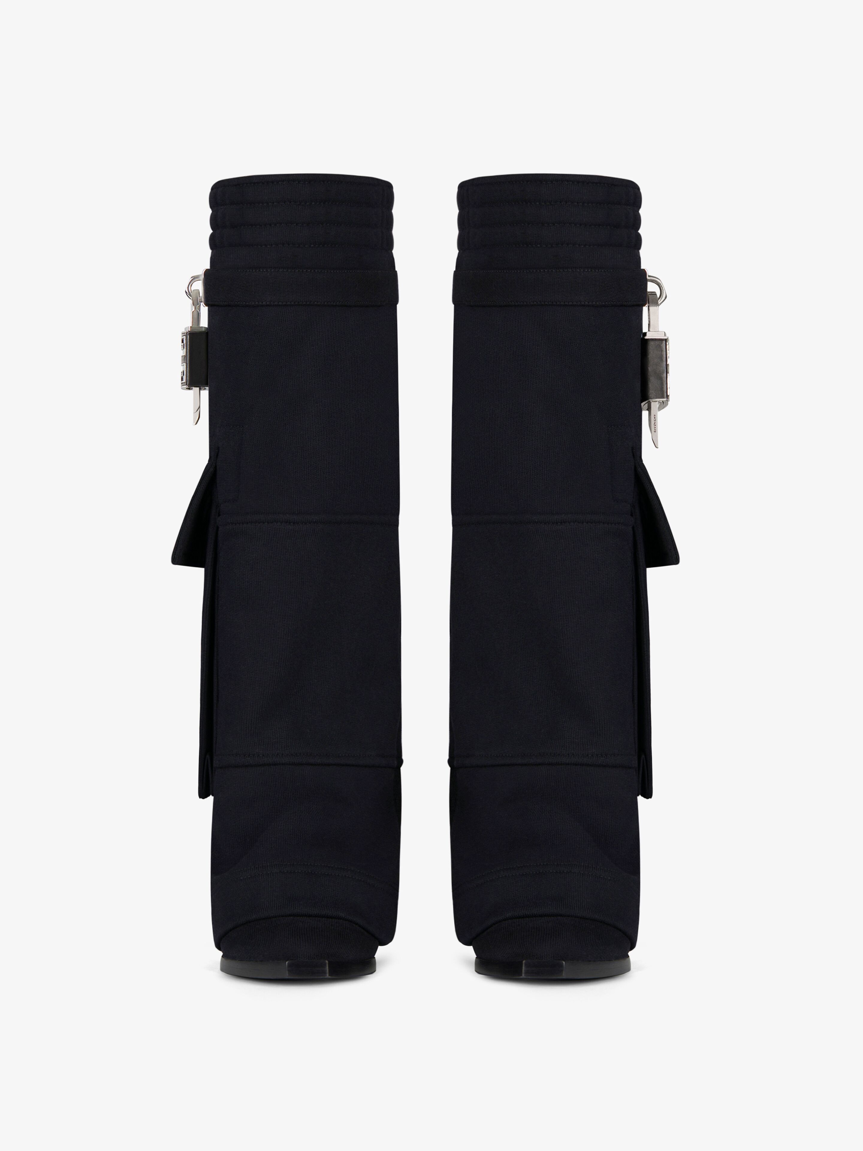 SHARK LOCK COWBOY BOOTS IN FLEECE WITH POCKET DETAIL - 3