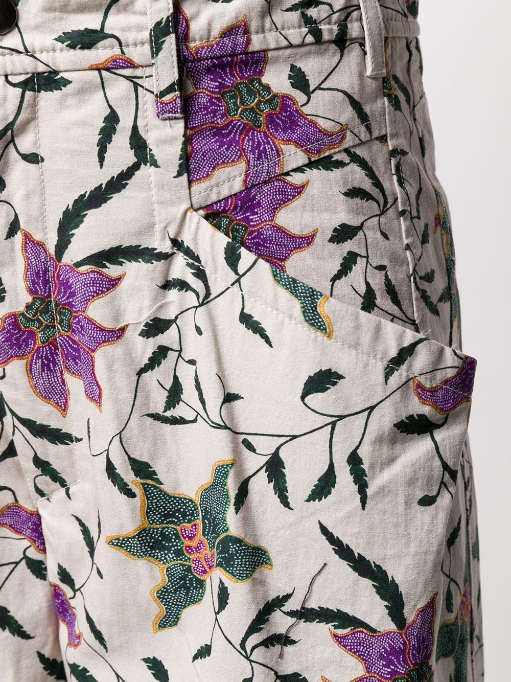 floral print tapered trousers - 5