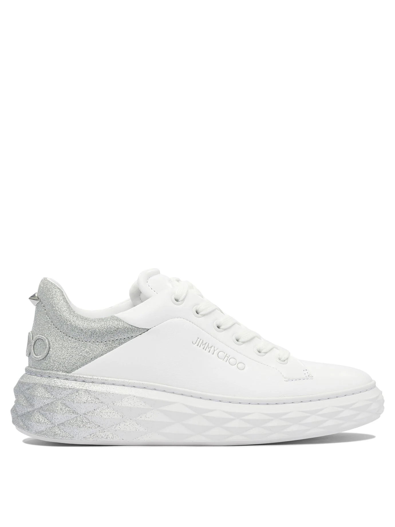 Jimmy Choo Diamond Maxi F II White/Silver Women Sneakers - 1