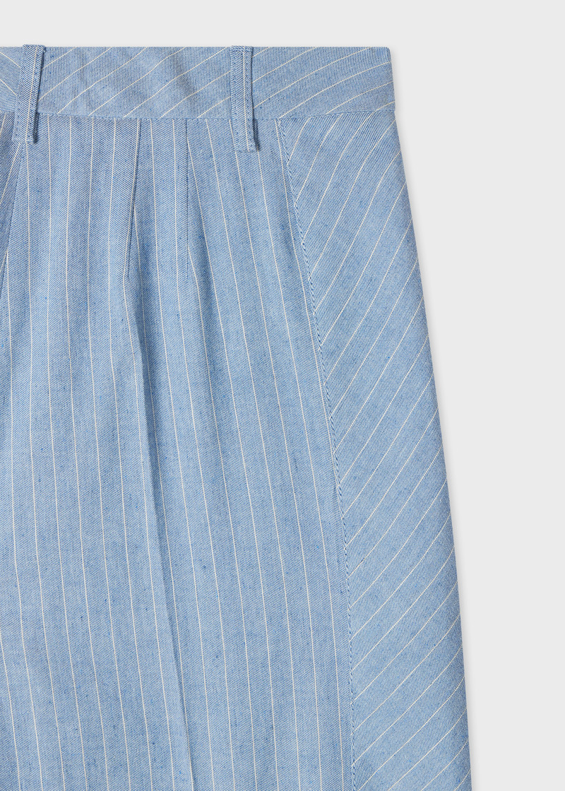 Women's Light Blue Pinstripe Trousers 8