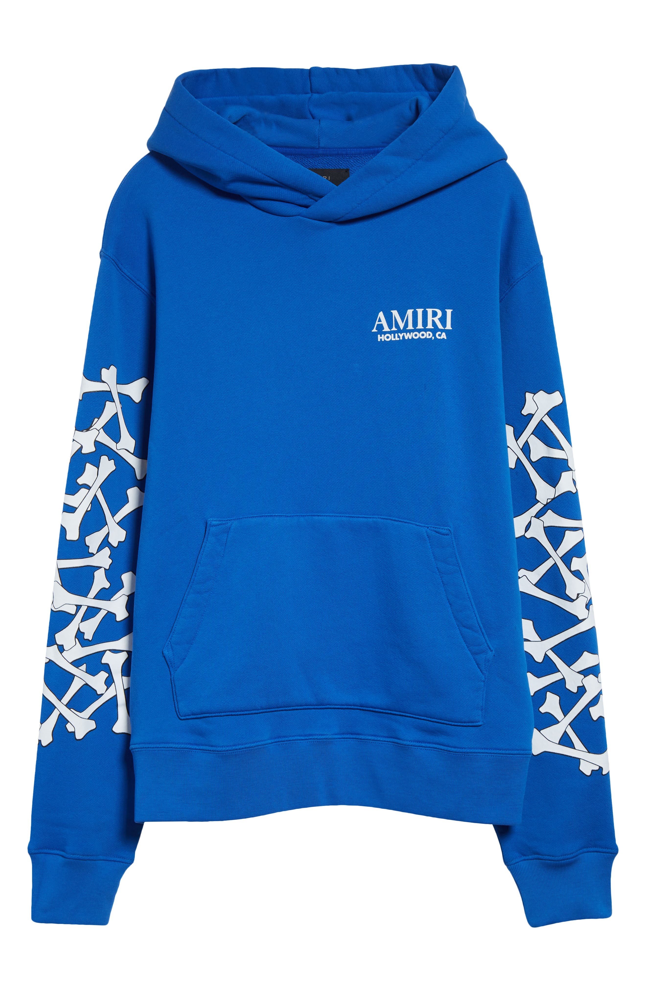 AMIRI Bones Stacked Graphic Hoodie in Blue at Nordstrom - 6