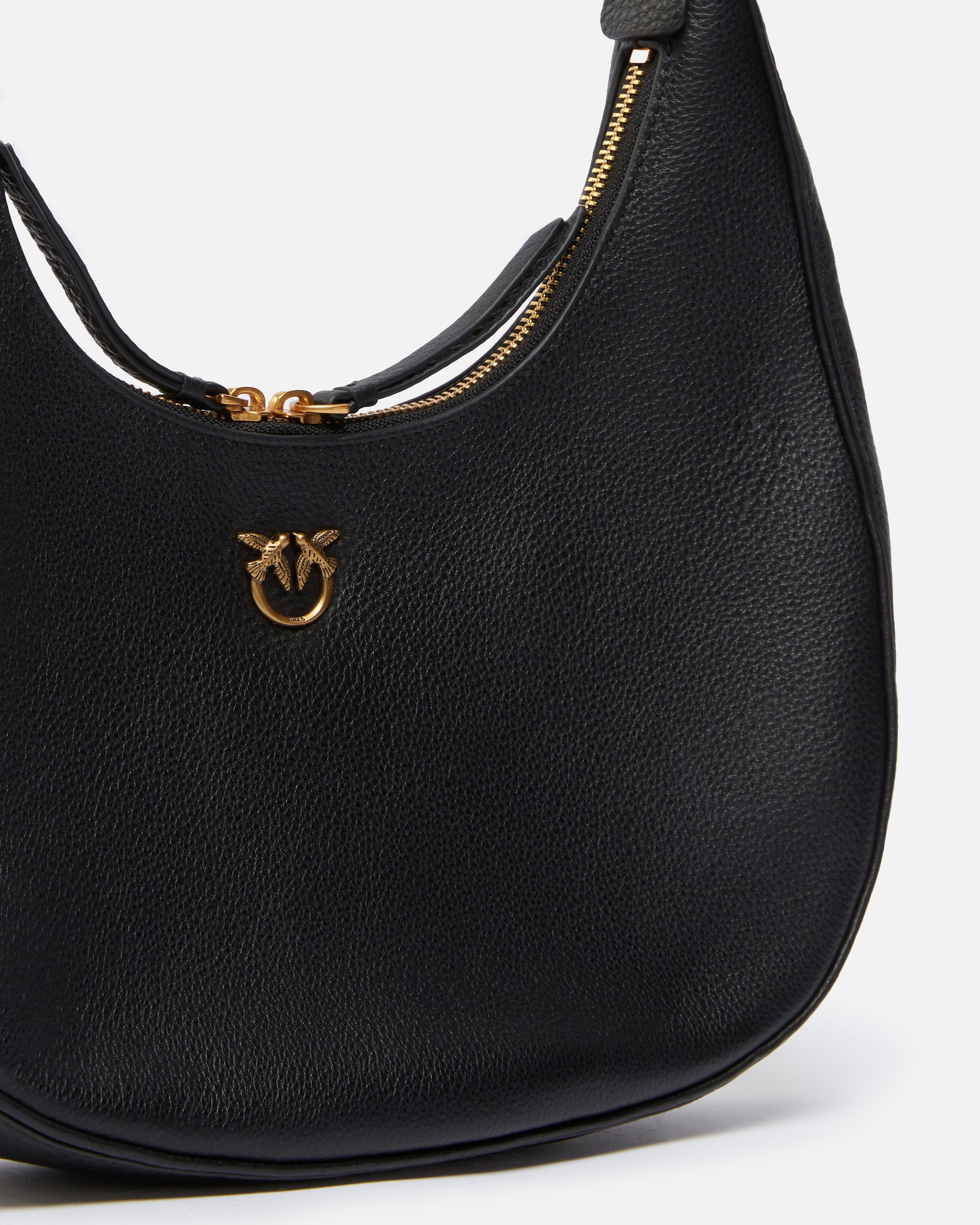 LARGE TUMBLED LEATHER SHOULDER BAG WITH CHAIN - 3