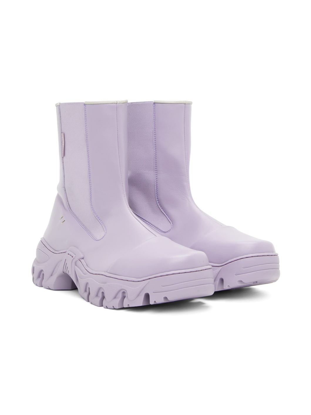 Purple Boccaccio II Apple Leather Chelsea Boots - 4