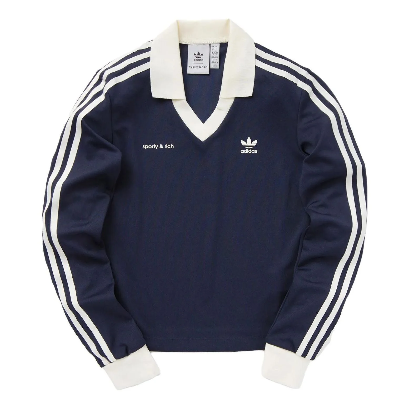 (WMNS) adidas Originals x Sporty & Rich Long Sleeve Jersey 'Navy' IN5248 - 1