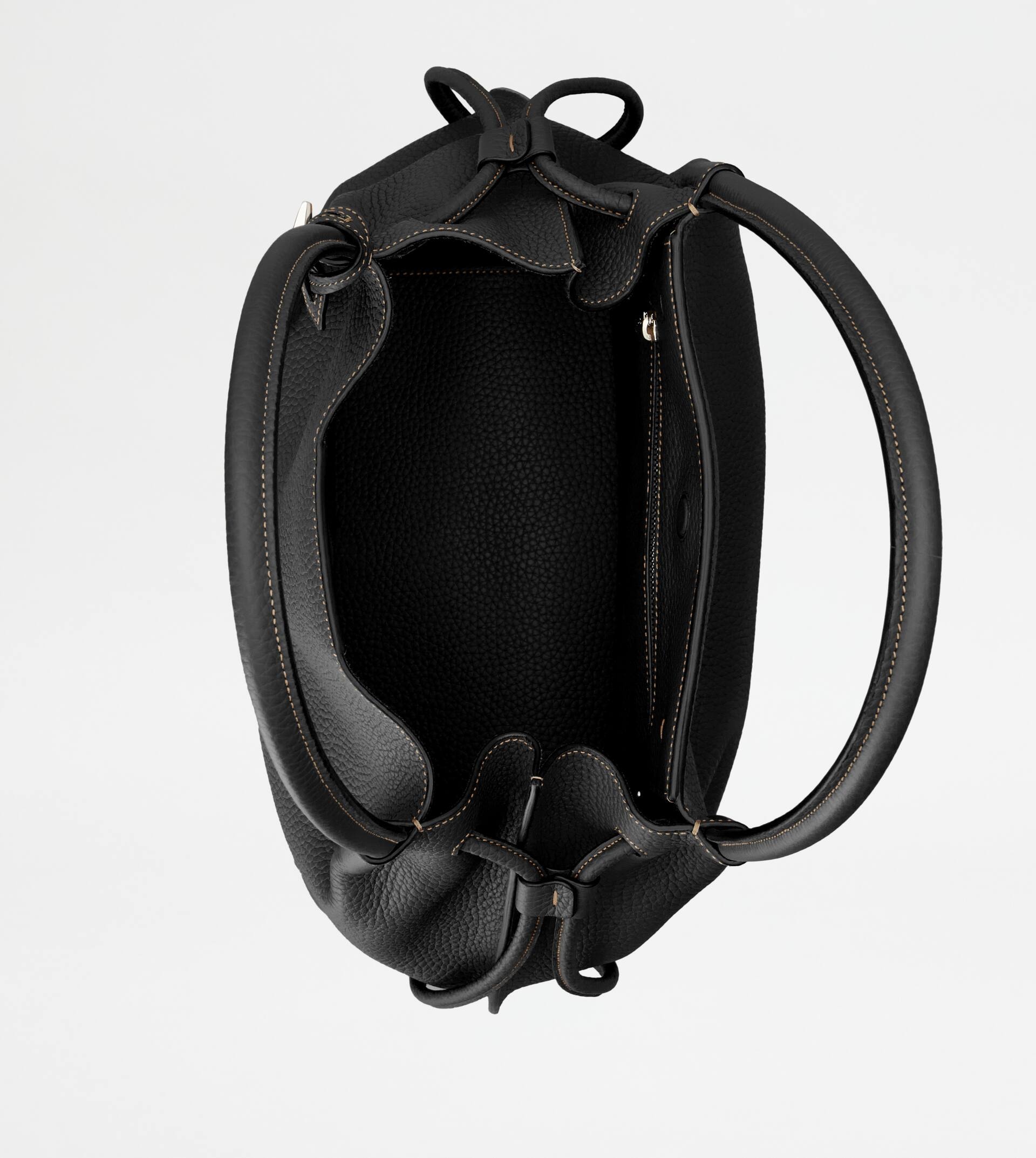 BUCKET BAG IN LEATHER MEDIUM - BLACK - 4