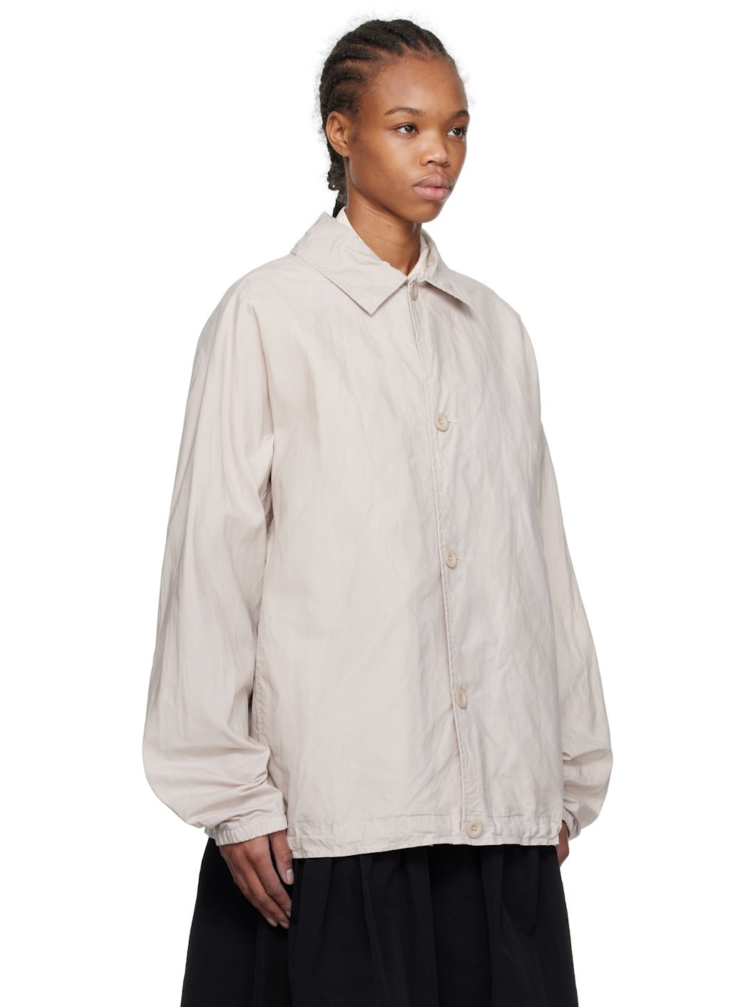 Beige Peche Blouson Jacket - 2