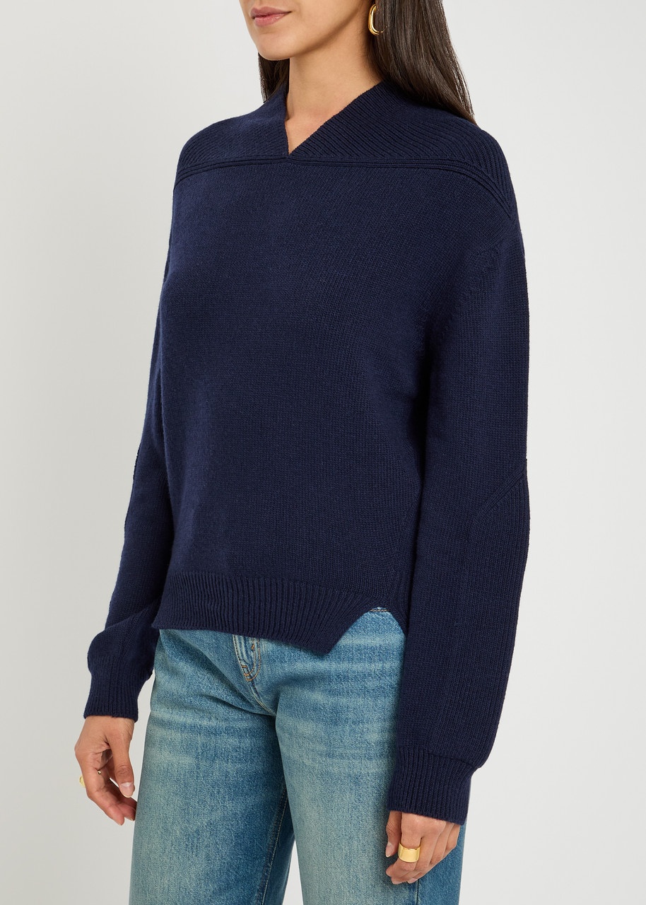 Victoria Beckham Panelled Wool-blend Knit Jumper - 2