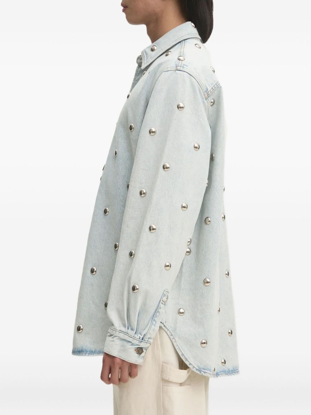 studded denim shirt - 2