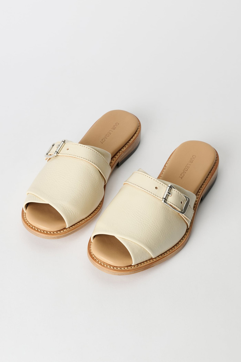 Ginza Sandal Deep Ecru Leather 6