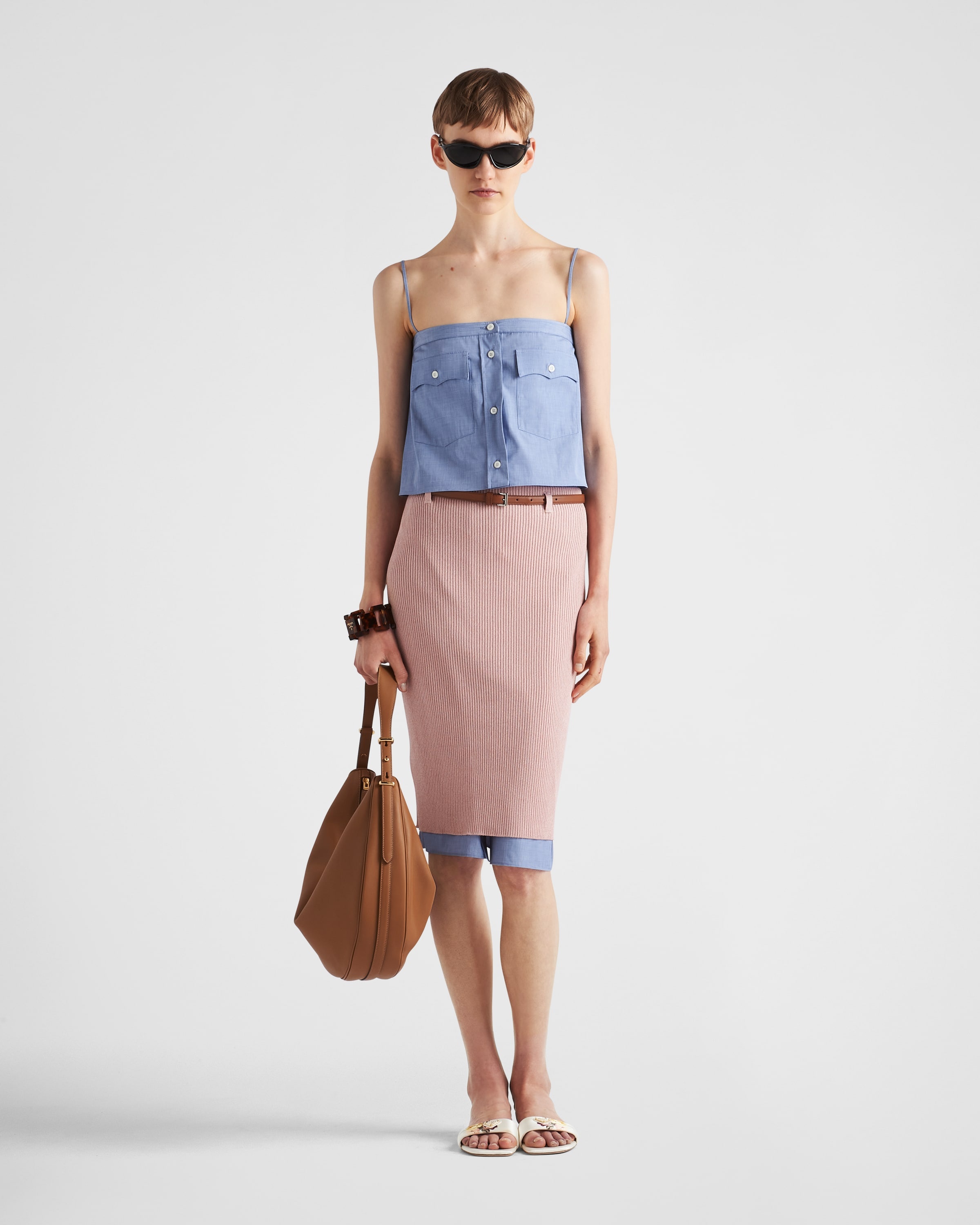【プラダ・PRADA】Fil-a-fil skirt Prada Fil-à-fil skirt | prada | REVERSIBLE