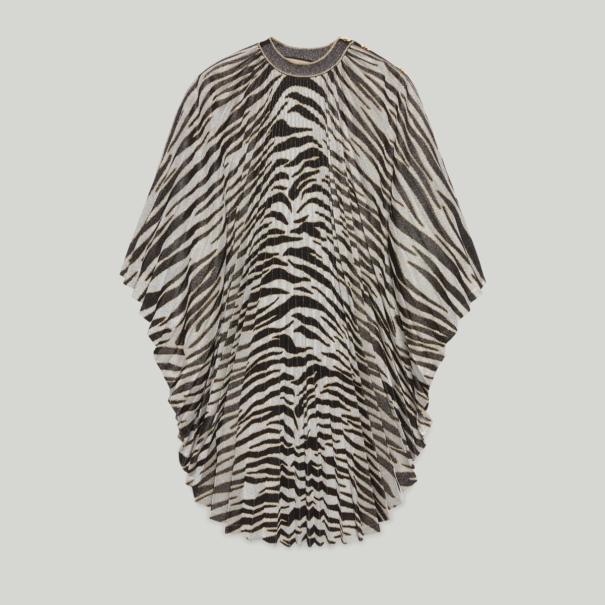 Viscose lamé pleated dress - 1