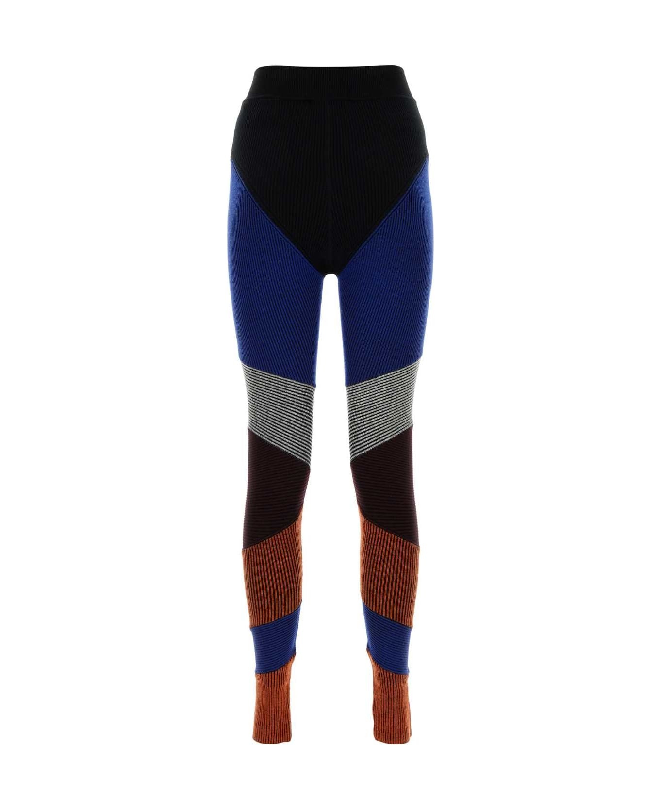 Multicolor Stretch Wool Blend Leggings - 2