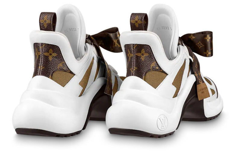 Louis Vuitton (WMNS) LOUIS VUITTON Archlight 1.0 Sneakers 'White Brown with Brown Ribbon' 1AACQB outlook