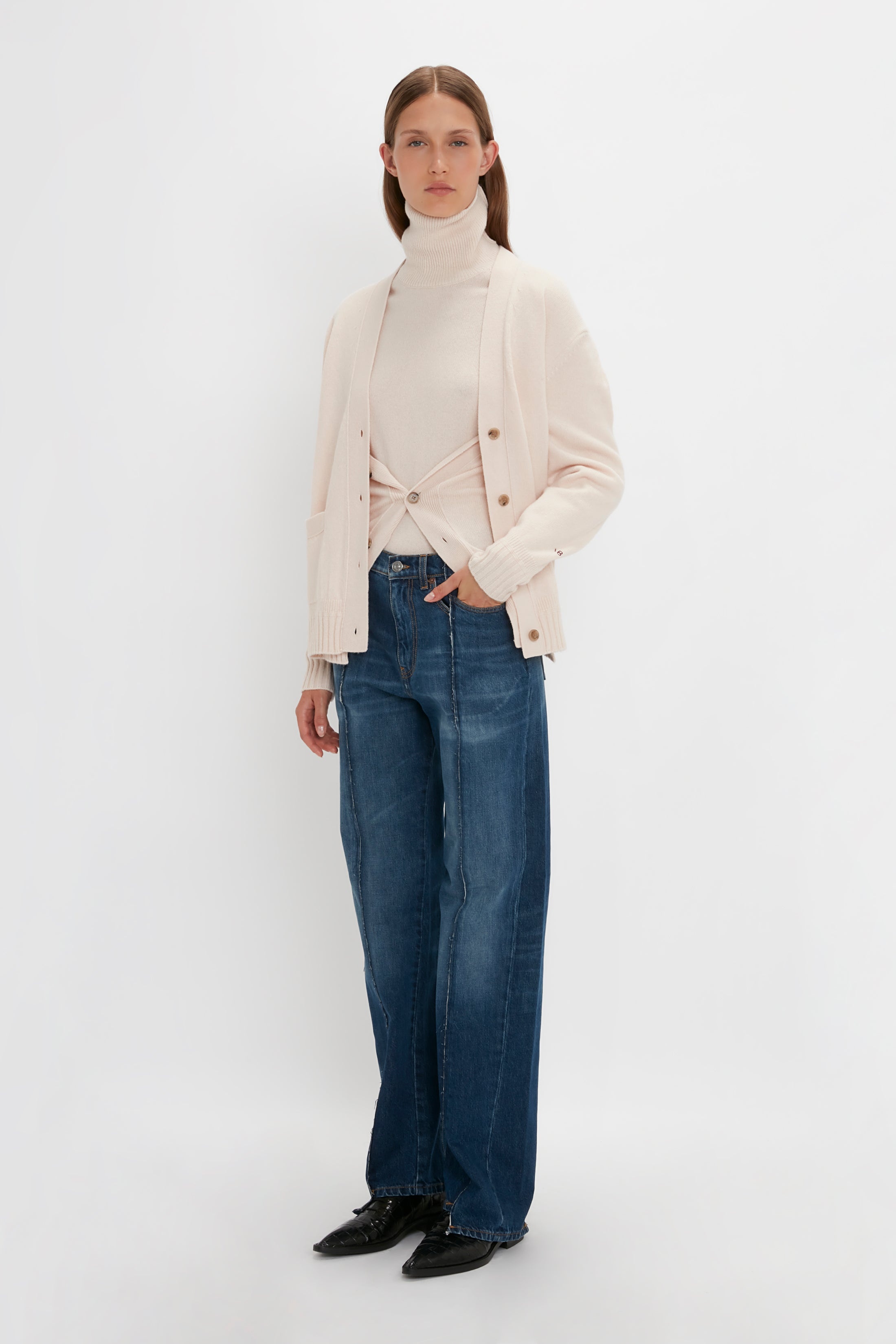 Double Layer Cardigan In Ivory - 7