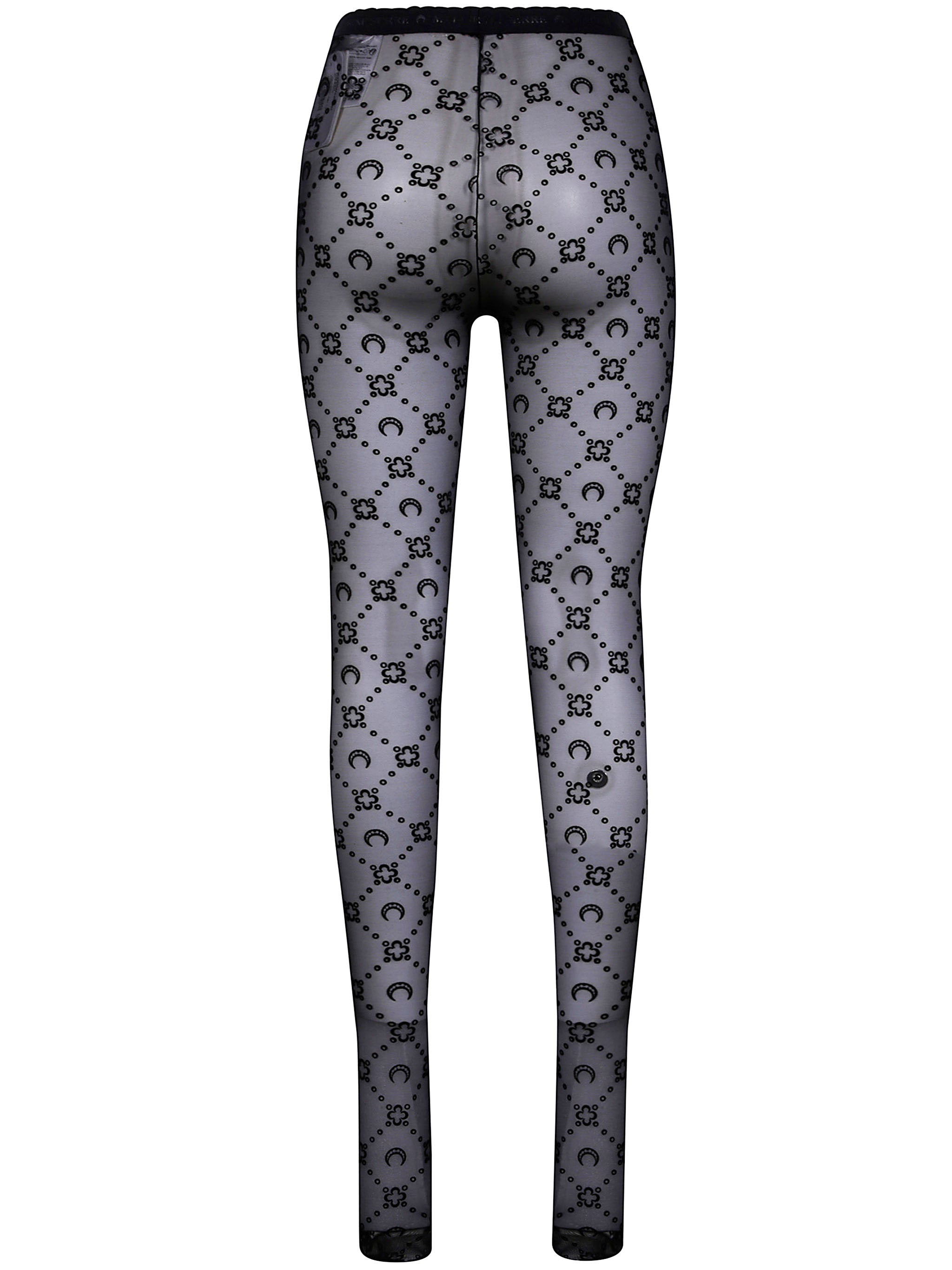 Marine Serre Women "Moonogram" Mesh Flock Tights - 7