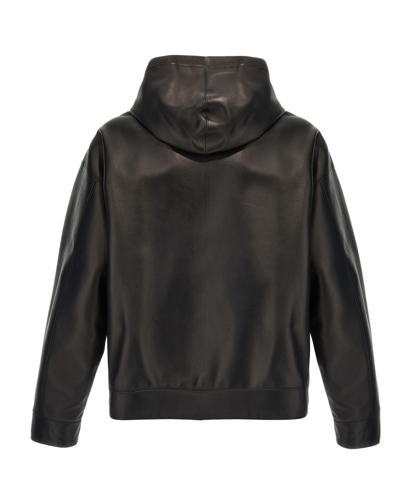 Valentino Leather Hooded Jacket - 2