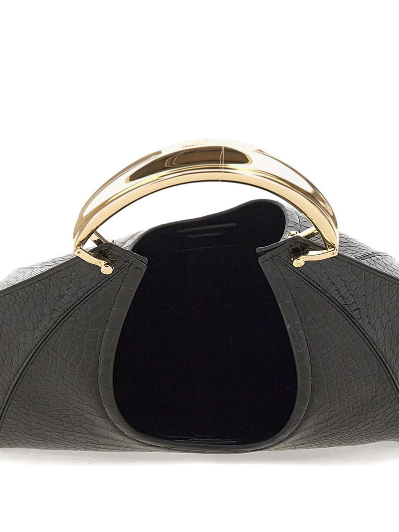 large crocodile-embossed jewel-handle tote bag 5