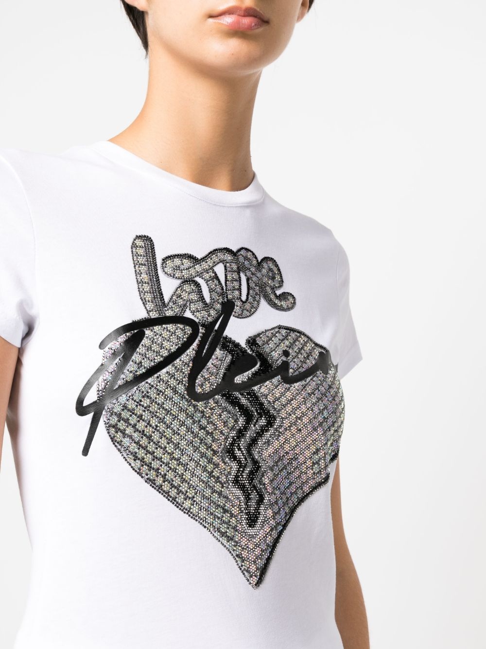 love-print short-sleeve T-shirt - 5