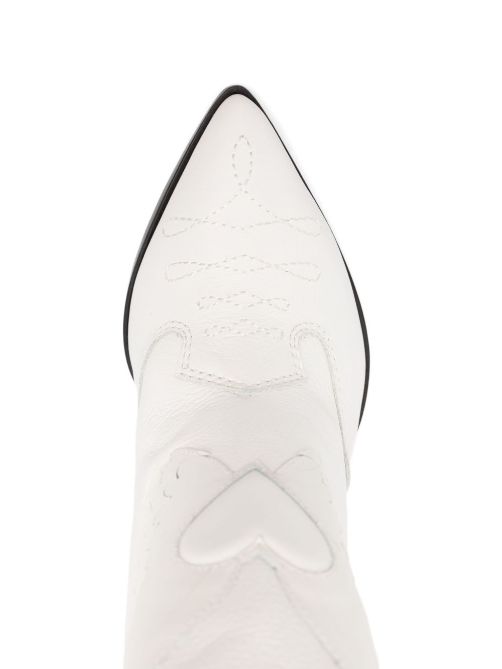 80mm wing-patch leather boots - 4