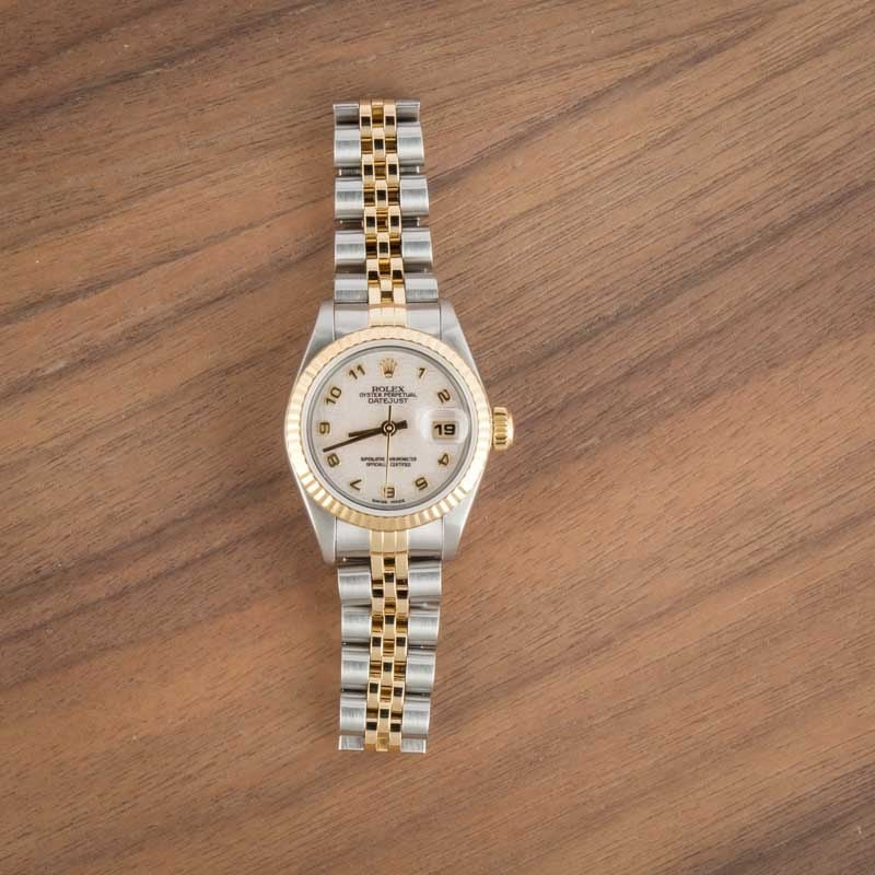 Rolex Ladies Datejust 69173 Ivory Jubilee Arabic Dial - 5