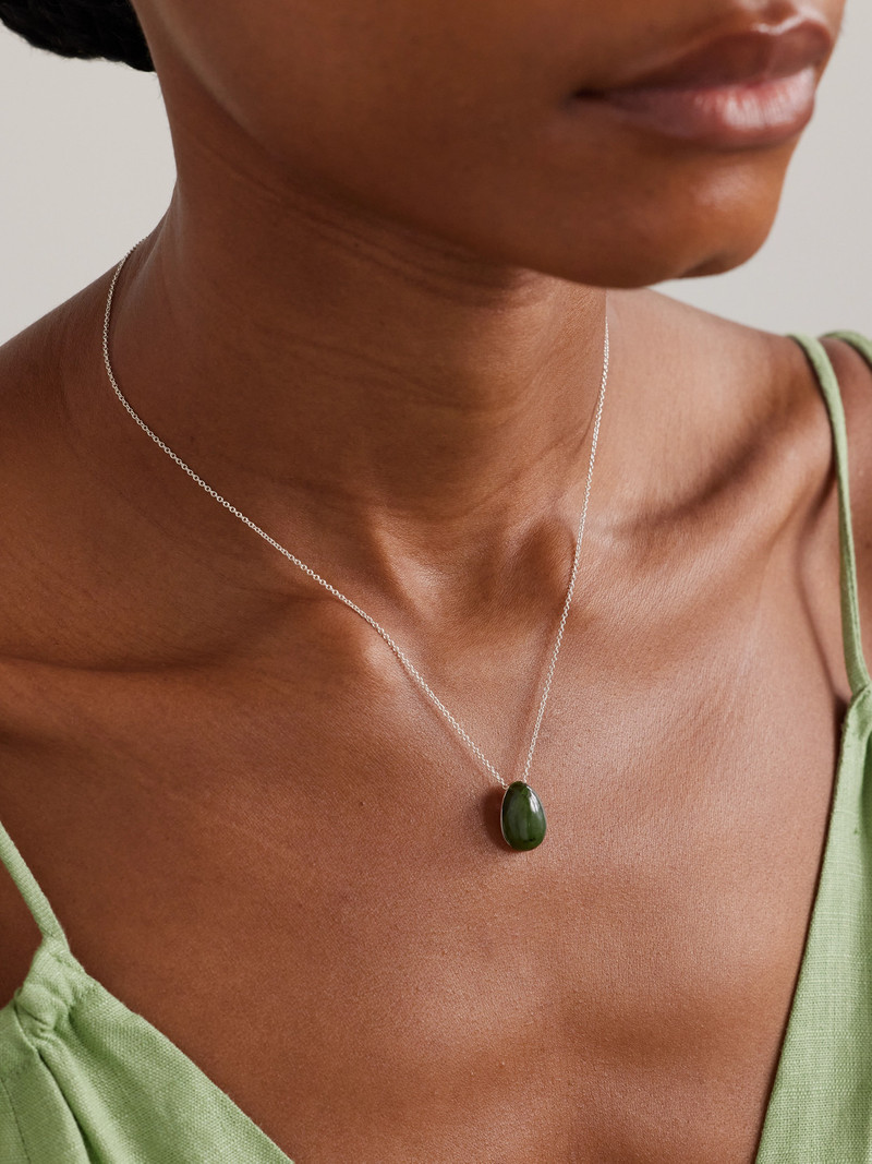 Sophie Buhai Tiny Egg Silver Jade Necklace outlook