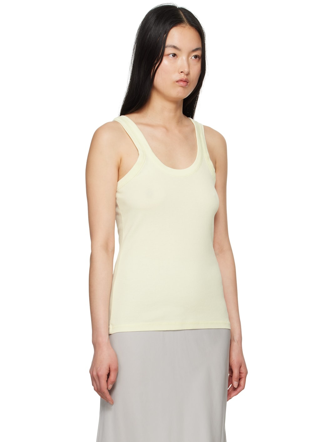 Yellow Rib Tank Top - 2