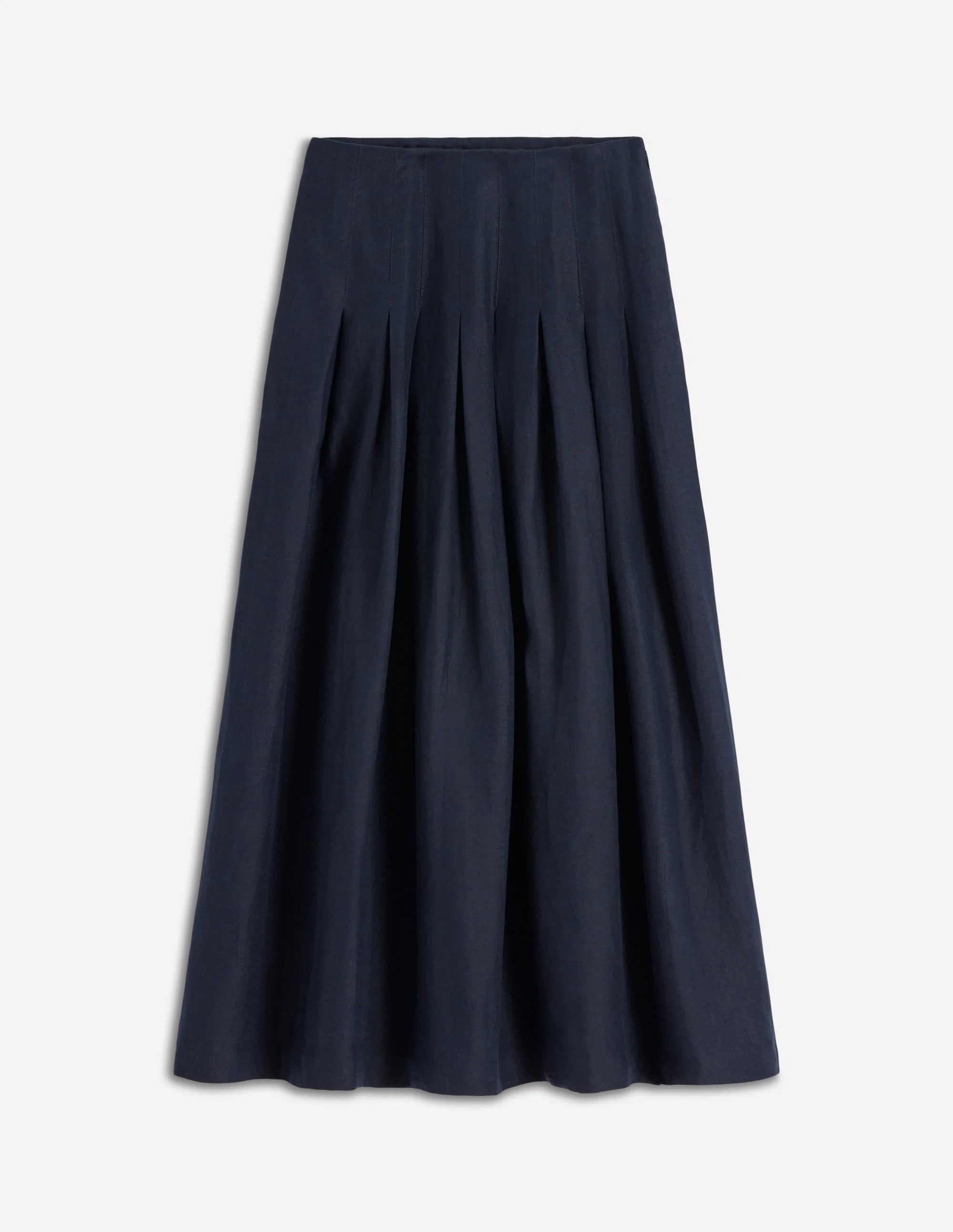 Valentina Linen Skirt-Navy - 1