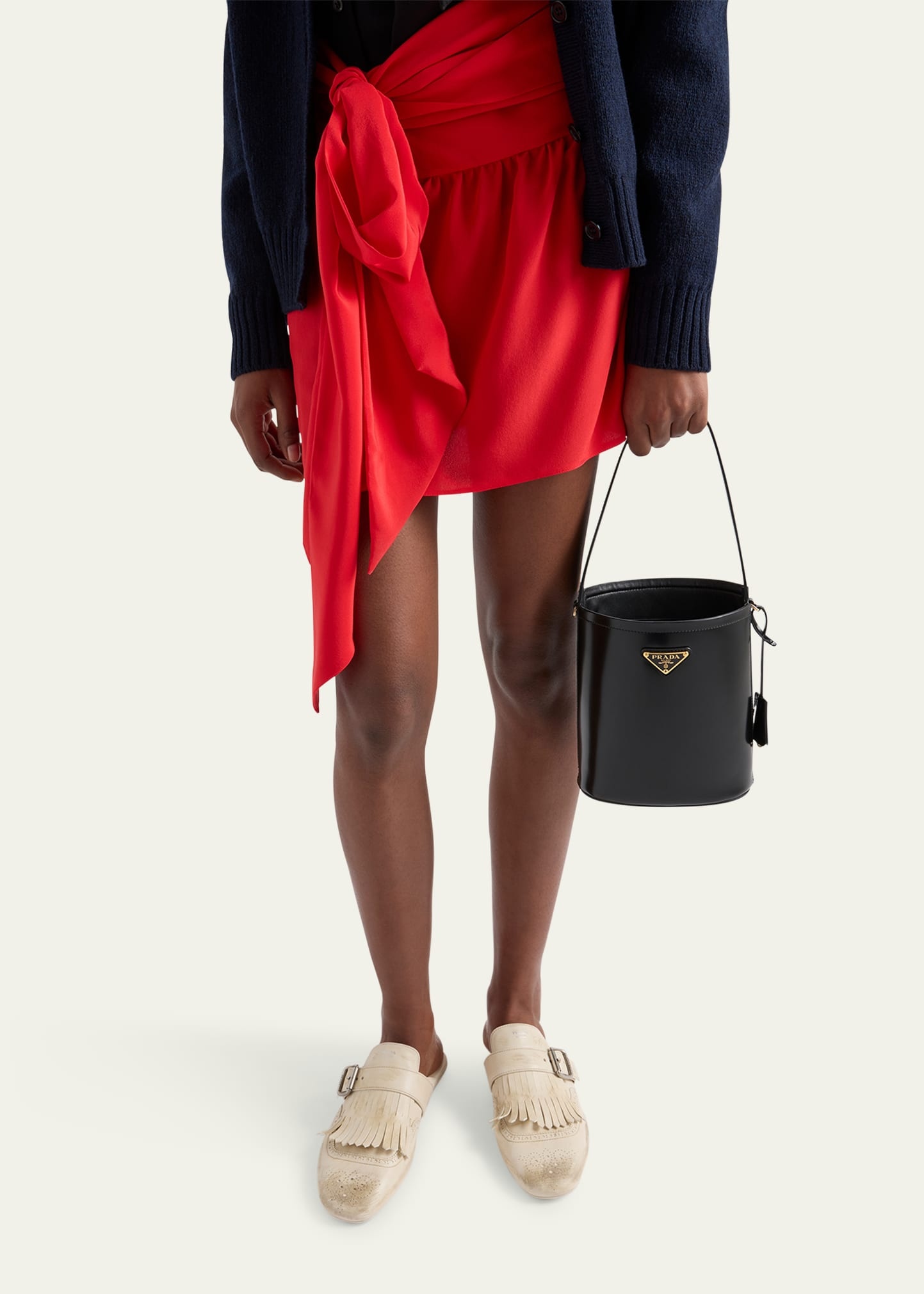 Crepe De Chine Wrap Mini Skirt - 4
