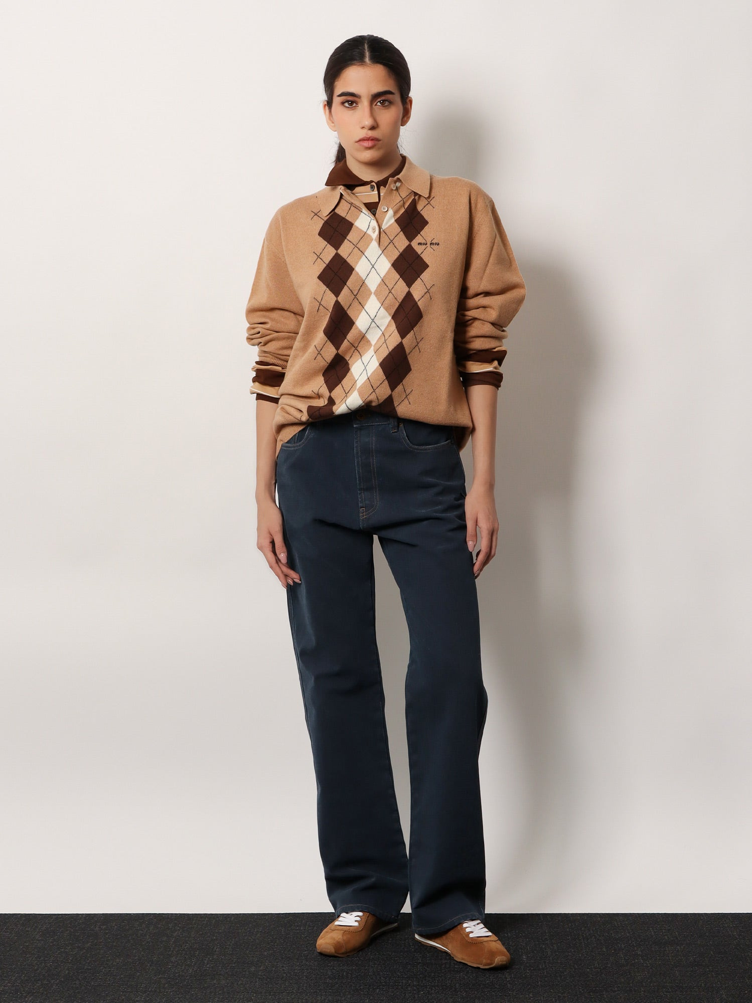 Miu Miu Women Striped Cotton Polo Shirt - 2