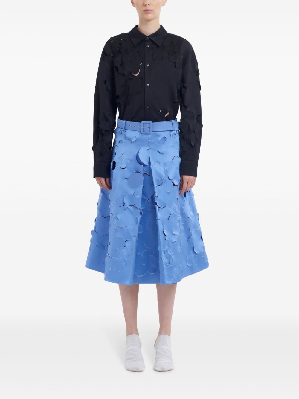 belted midi skirt - 3