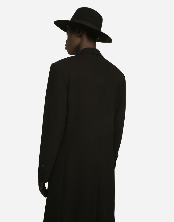 Double-breasted stretch wool crepe coat - 5