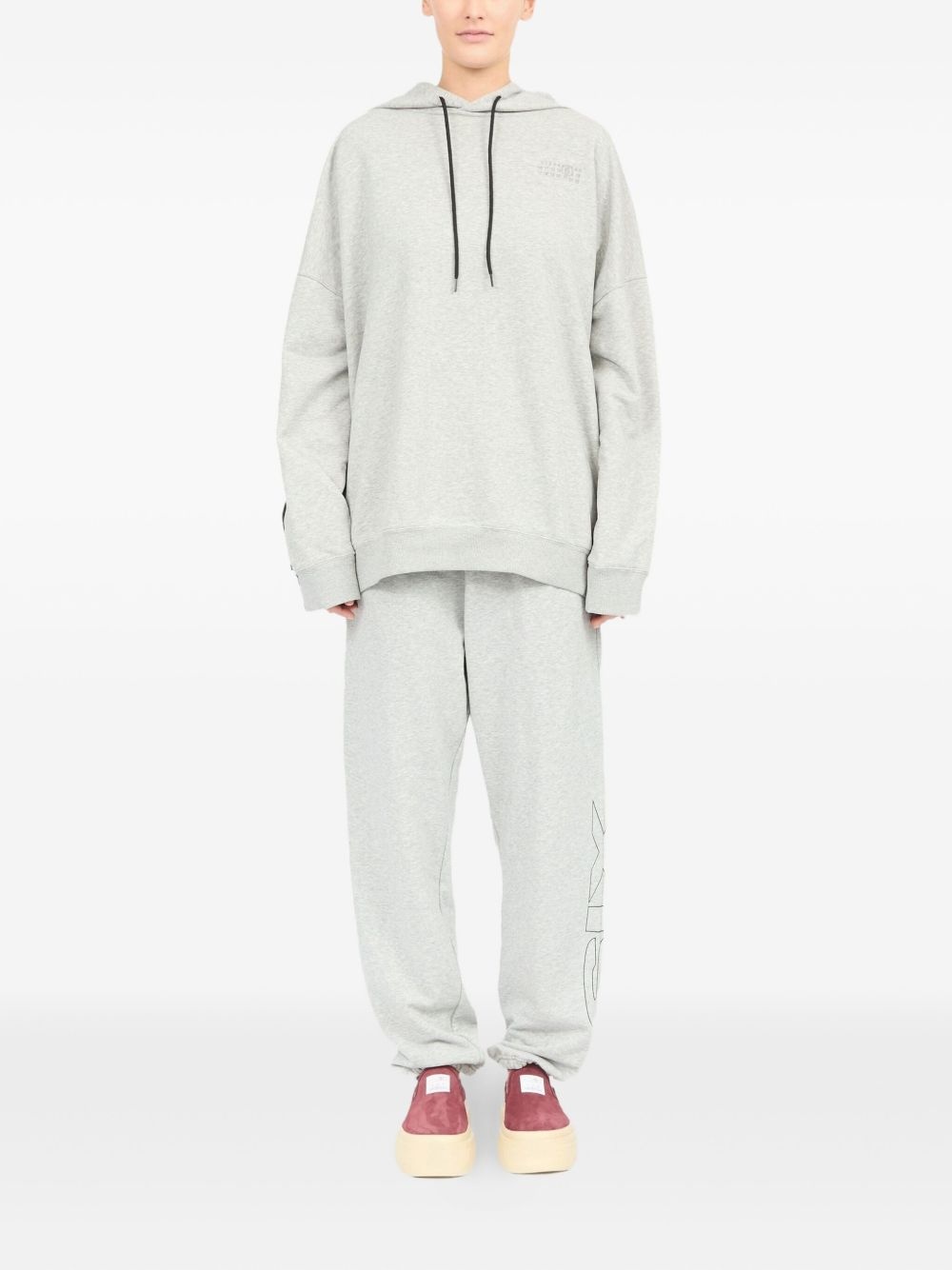 numbers-motif hoodie - 2