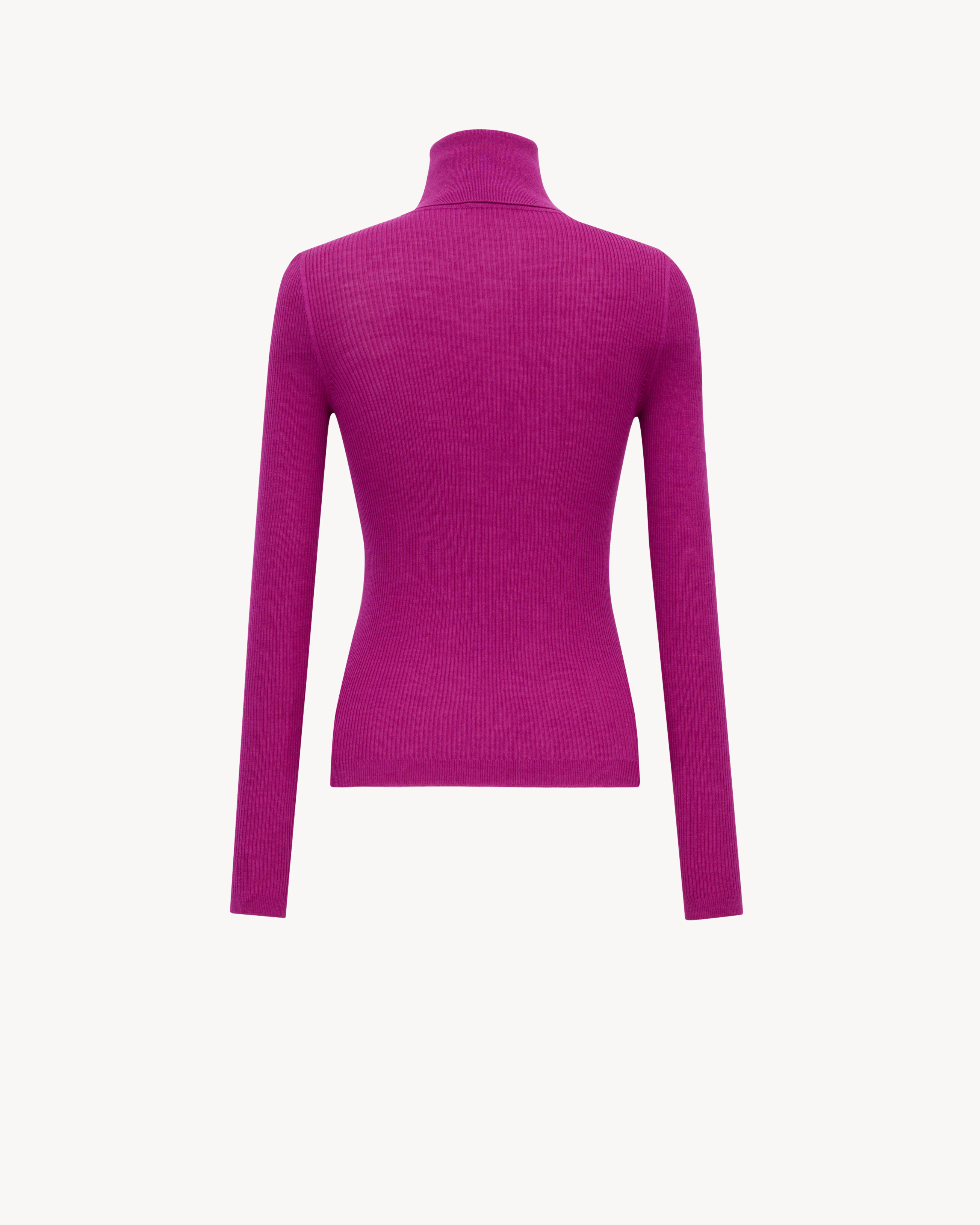 TURTLENECK TOP IN CASHMERE, WOOL, AND SILK - 2