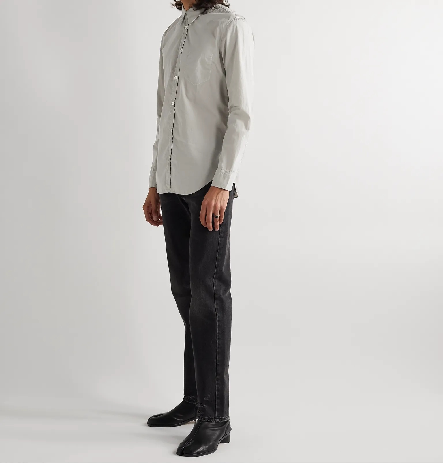 Slim-Fit Garment-Dyed Cotton-Poplin Shirt - 2