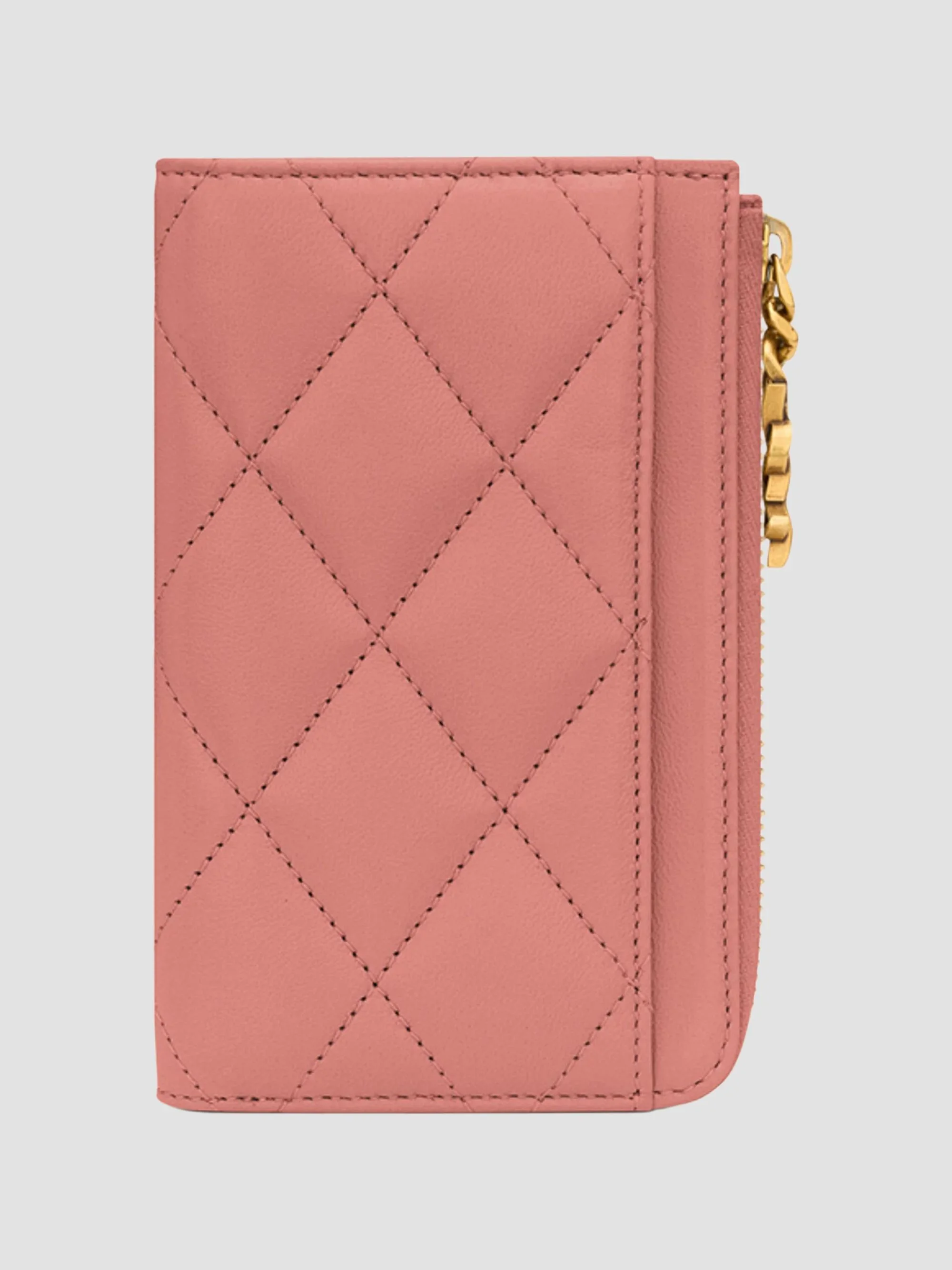Women's Cassandre Bijou Zip Card Case - Tulip Pink - 1